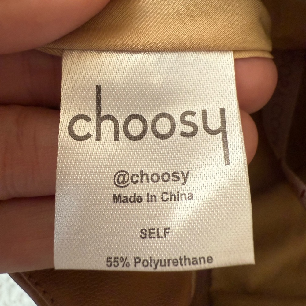 Choosy brand brown faux leather midi wrap skirt with a side bow detail - Picture 10 of 11